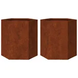 vidaXL Sechseckig 46 x 40 x 45 cm Braun
