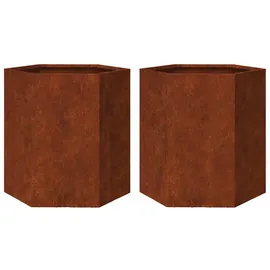 vidaXL Sechseckig 46 x 40 x 45 cm Braun
