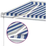 vidaXL Automatische Markise mit LED & Windsensor 500x350 Blau und Weiß