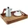 Relaxdays Serviertablett Akazienholz Braun