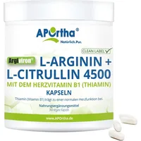 APOrtha L-Arginin + L-Citrullin 4500 + Vitamin B1 Kapseln 360 St.