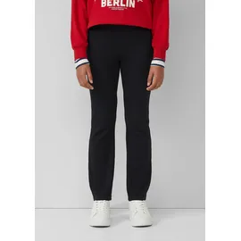 s.Oliver Gerippte Leggings mit Flared Leg - schwarz - 134/140