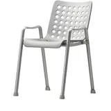 Vitra Stuhl Landi Aluminium matt eloxiert grau, Designer Hans Coray, 79.5x51.5x65 cm