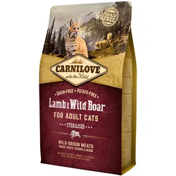 CARNILOVE Sterilised Lamb & Wild Boar Katzentrockenfutter 2 Kilogramm