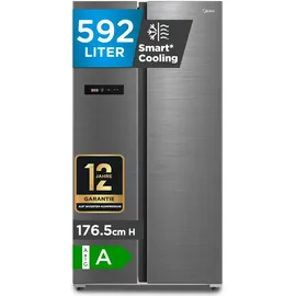 Midea MDRS791MYA46 Side-by-Side (592 l, 1793 mm hoch, Edelstahl)