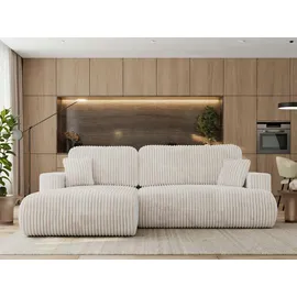 MKS Ecksofa OVO Cord 4-Sitzer Beige