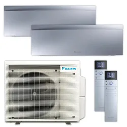 DAIKIN Klima-Set Emura 3 | FTXJ25+FTXJ25 | silber | 2,5 kW + 2,5 kW