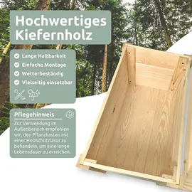 holz4home® holz4home Pflanzkasten mit Rankgitter Pflanzkübel mit Rankgitter Spalier für Rankpflanzen S