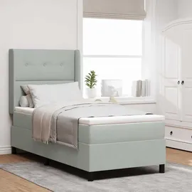 vidaXL Boxspringbett 100 x 200 cm Hellgrau