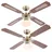 106,6 cm Deckenventilator messing antik/eiche mit Licht