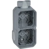 Legrand Plexo New 2-fach Gehäuse horizontal und vertikal ISO 20 grau
