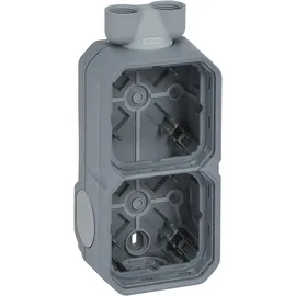 Legrand Plexo New 2-fach Gehäuse horizontal und vertikal ISO 20 grau