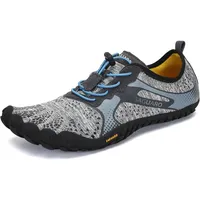 SAGUARO Barfußschuhe Herren Damen Barfuss Schuhe Outdoor Barfussschuhe Leichte rutschfeste Zehenschuhe Barfuß Fitnessschuhe Traillaufschuhe Grau,Gr.40 - 40 EU