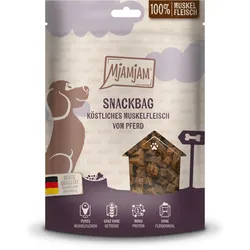 MJAMJAM Snackbag 100 Gramm Hundesnacks köstliches Muskelfleisch vom Pferd