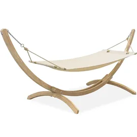 konsimo® CORRELO Hängematte mit Gestell 200 x 100 cm Braun
