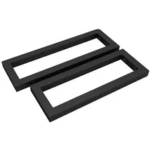 doporro Waschtischhalterung Waschtischkonsole Wandkonsole 45x3x15 cm WH01 Regalträger Regalhalter - Schwarz matt | rechteckig Träger 2 Stück Edelstahl schwarz Wandhalter 2-tlg. 45 x 15 cm x 3 cm