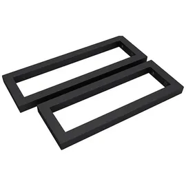 doporro Waschtischhalterung Waschtischkonsole Wandkonsole 45x3x15 cm WH01 Regalträger Regalhalter - Schwarz matt | rechteckig Träger 2 Stück Edelstahl schwarz Wandhalter 2-tlg. 45 x 15 cm x 3 cm