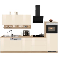 Kochstation Küchenzeile »KS-Virginia«, Breite 300 cm, mit E-Geräten, beige