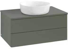 V&B Waschtischunterschrank ohne Frontstruktur Antao 80x36x50cm, WBP Lac, lea gre. m Lac