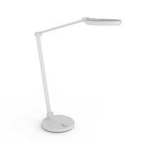 FeinTech LTL00120 LED Schreibtischlampe dimmbar mit Drehknopf weiß