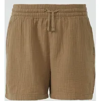 QS - Shorts aus Musselin, Damen, braun, 44