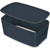 Leitz MyBox kleine Aufbewahrungsbox mit Deckel, Samtgrau, Cosy-Serie, 52630089