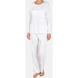 Louis Feraud Féraud Pyjama Basic (Set, 2 tlg) Schlafanzug - Baumwolle - Pyjama mit langen Ärmeln weiß 36