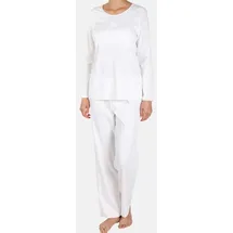 Louis Feraud Féraud Pyjama Basic (Set, 2 tlg) Schlafanzug - Baumwolle - Pyjama mit langen Ärmeln weiß 36