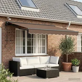vidaXL Elektrische ausziehbare Markise 3,5 x 2 m taupe