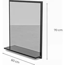 hajduk furniture Badspiegel 70 x 60 cm Schwarz