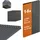 Relaxdays Doppelstegplatten Set, 6mm, für Gewächshaus, HB: 121x60,5 cm, Polycarbonat, anthrazit