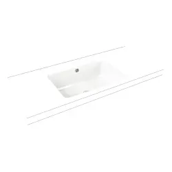 Kaldewei Cayono Unterbauwaschtisch 913706003001 59,6x42,6cm, mit Überlauf, Schallschutz, weiß Perl-Effekt