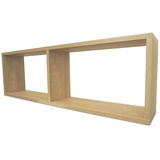 TRAUMMÖBEL Wandregal Natur Sonoma Eiche Bücherregal Holz Hängeregal Schweberegal 100x16x31 cm