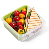 Emsa Lunchbox CLIP & GO transparent/grün 0,85 l, 1 St.