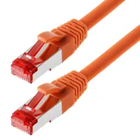 Helos Patchkabel, Cat6, S/FTP, RJ-45/RJ-45, 0.5m, orange (118173)