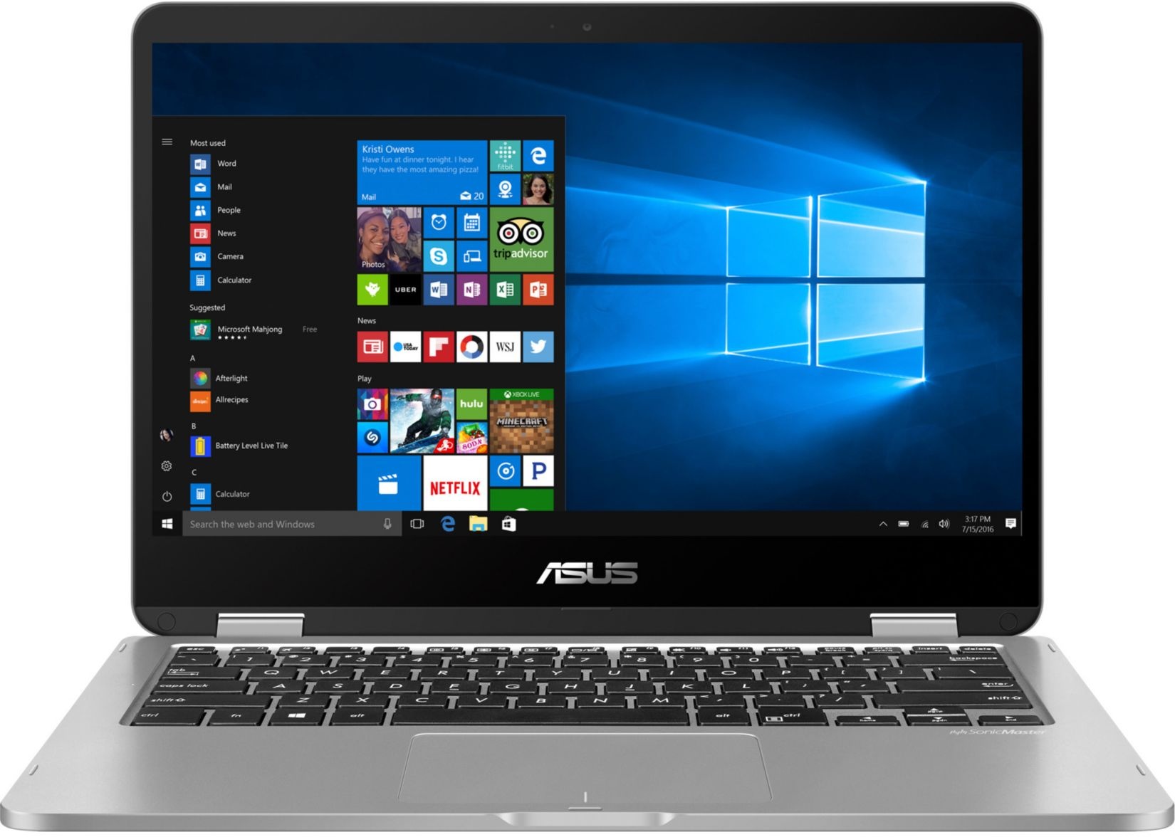 ASUS VivoBook Flip 14 | 14" HD Ready | Intel Celeron N4020 | 4GB RAM | 128GB eMMC | Windows 10 Pro Education | Convertible Notebook