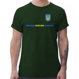 Shirtracer T-Shirt Ukraine Trikot Wappen, Україна mit Stolz, Ukrainisches Fan-Motiv 2026 Fussball WM Fanartikel grün S