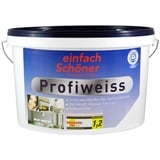 einfach Schöner 2,5 L Profiweiss Wandfarbe Weiss stumpfmatt hochdeckend Klasse 1