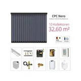solarbayer� Solarbayer Komplettsolarpaket CPC NERO10S Bruttogesamtfläche 32,60m2 Vakuumröhre