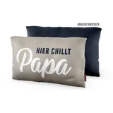 La Vida Dekokissen für Papa 40 x 40 cm Weiß