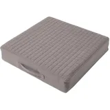 Homescapes SITZKISSEN orthopädisch 50/50/10 cm – Sesselkissen grau