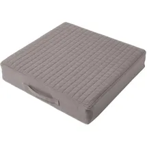 Homescapes SITZKISSEN orthopädisch 50/50/10 cm – Sesselkissen grau