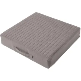 Homescapes SITZKISSEN orthopädisch 50/50/10 cm – Sesselkissen grau