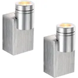 ETC Shop Wandleuchte Aluminium 1W 80Lm grau