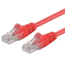 PremiumCord Netzwerkkabel, Ethernet, LAN & Patch Kabel CAT5e, UTP, Schnell flexibel & Robust RJ45 Kabel 1Gbit/S, AWG 26/7, Kupferkabel 100% Cu, Rot, 0, 25m