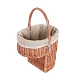 e-wicker24 Alles aus Weide Treppenkorb für die Zeitungen, Weidenkorb auf die Treppen, Zeitungskorb aus Weide, Zeitungsständer, Weidenkorb für Zeitschriften (Natur)