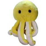 BEMIRO Gelber Oktopus Kuscheltier - ca. 130 cm