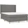 vidaXL Boxspringbett 140 x 200 cm Dunkelgrau