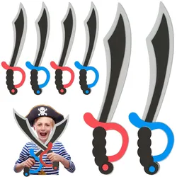 Relaxdays Piratensäbel Schaumstoff 8er Set, Karneval, Fasching, Halloween, für Kinder, Piratenschwert, 41 cm lang, bunt