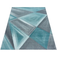 Novel Webteppich Beta, Blau, Textil, geometrisch, rechteckig, 160x230 cm, Oeko-Tex® Standard 100, pflegeleicht, Teppiche & Böden, Teppiche, Moderne Teppiche